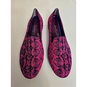 ROTHY'S Fuchsia Navy Snake Print Loafers Flats‎ Womens Size 9 New